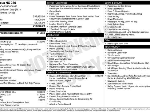 Used 2024 Lexus NX 250 FWD w/ Towing Package (2000 Lbs) image 3