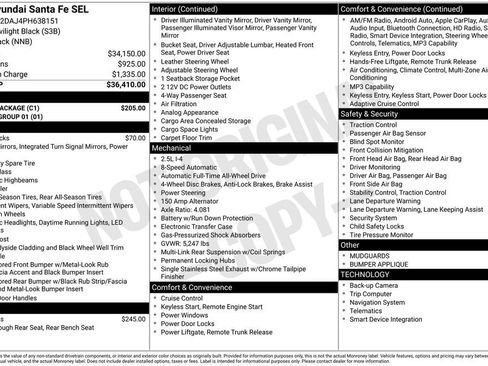 Used 2023 Hyundai Santa Fe SEL w/ Cargo Package AWD/4WD image 5