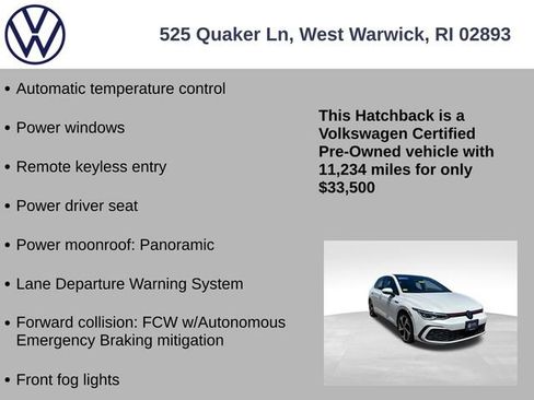 Certified 2024 Volkswagen GTI SE w/ SE Leather Seats Package FWD image 13