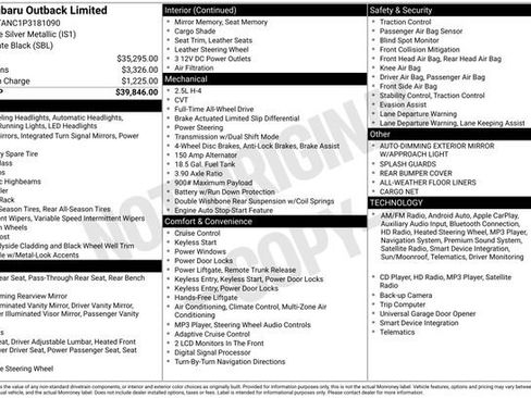 Used 2023 Subaru Outback Limited image 5