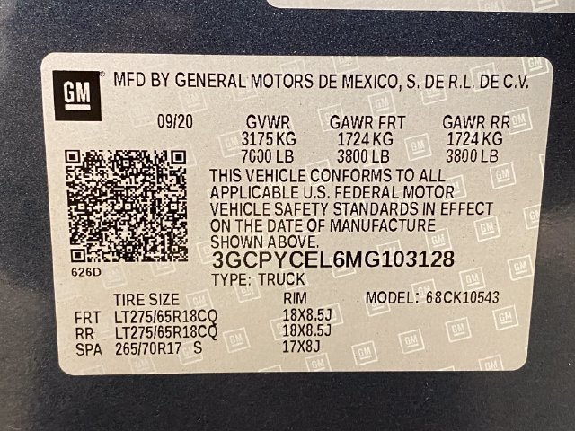 Certified 2021 Chevrolet Silverado 1500 Custom Trail Boss AWD/4WD image 31