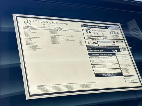 New 2026 Mercedes-Benz G 580 w/ EQ Technology image 30