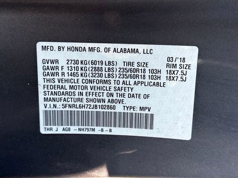 Used 2018 Honda Odyssey EX-L image 30