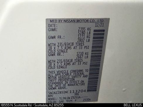 Used 2022 Nissan Murano SV w/ Cargo Package AWD/4WD image 30