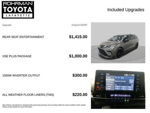 Used 2022 Toyota Sienna XSE w/ XSE Plus Package AWD/4WD image 4