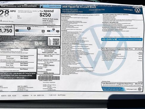 New 2026 Volkswagen Tiguan SE R-Line image 19