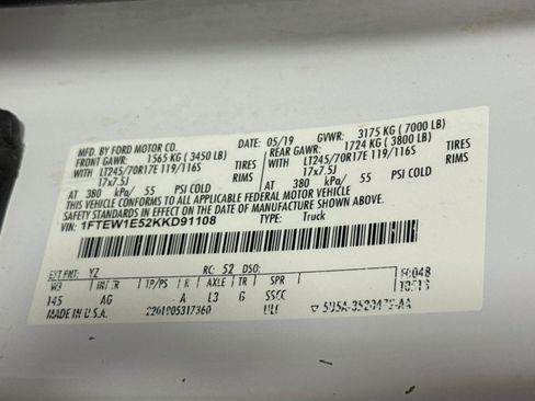 Used 2019 Ford F150 XL w/ Equipment Group 101A Mid AWD/4WD image 38