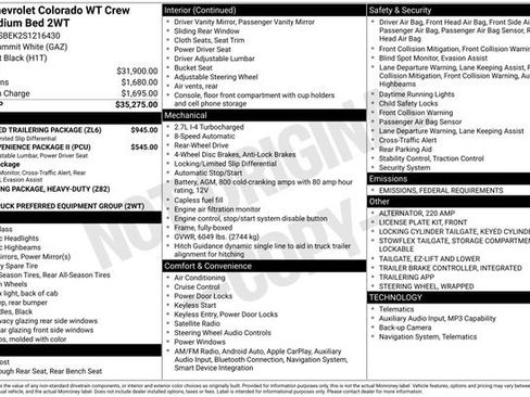 New 2025 Chevrolet Colorado W/T w/ Advanced Trailering Package image 2
