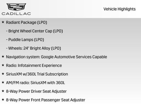 New 2025 Cadillac Escalade IQ Luxury 1 w/ LPO, Radiant Package image 11