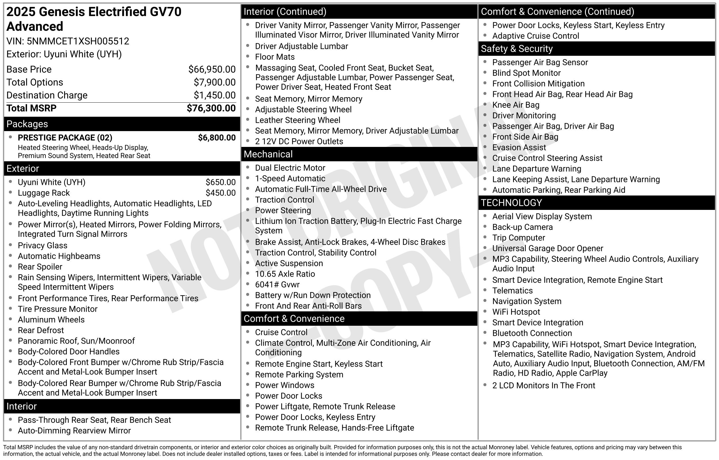 Used 2025 Genesis Electrified GV70 w/ Prestige Package AWD/4WD image 4