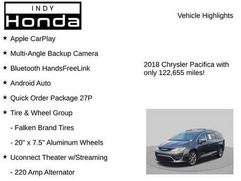 Used 2018 Chrysler Pacifica Limited w/ Tire & Wheel Group FWD image 7