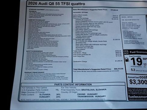 New 2026 Audi Q8 Premium Plus AWD/4WD image 41