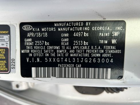 Used 2018 Kia Optima LX w/ 17" Alloy Wheels Package image 25