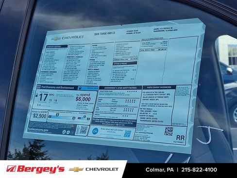 New 2026 Chevrolet Tahoe LS AWD/4WD image 21