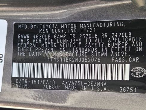 Certified 2022 Toyota Camry LE w/ Carpet Mat Package (TMS) AWD/4WD image 23