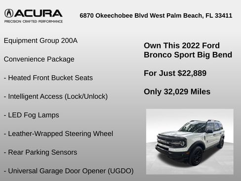 Used 2022 Ford Bronco Sport Big Bend w/ Convenience Package AWD/4WD image 6