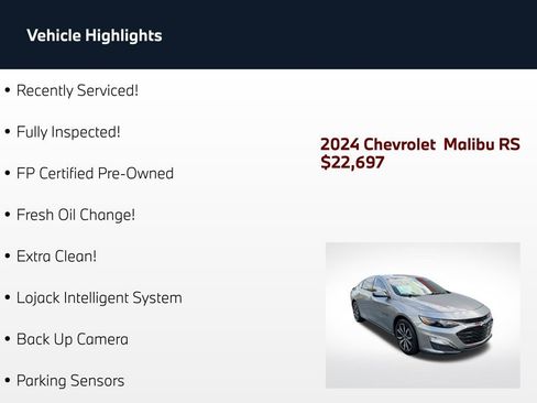 Used 2024 Chevrolet Malibu RS FWD image 2