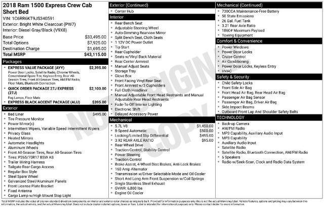 Used 2018 RAM 1500 Express w/ Express Value Package RWD image 5