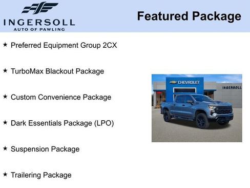 Used 2025 Chevrolet Silverado 1500 Custom Trail Boss w/ Turbomax Blackout Package image 8