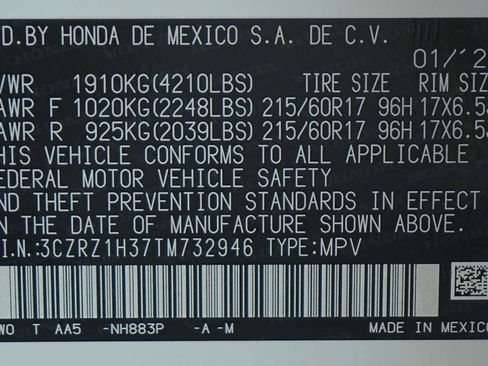 New 2026 Honda HR-V LX image 21