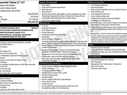 Used 2015 Chevrolet Tahoe LT w/ Max Trailering Package image 54