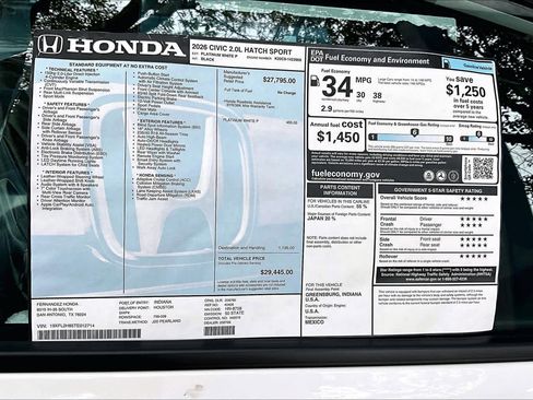 New 2026 Honda Civic Sport image 18