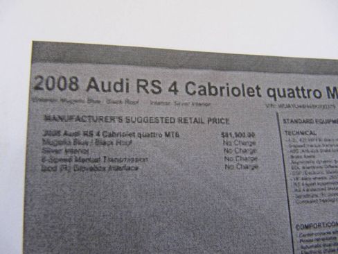 Used 2008 Audi RS 4 Cabriolet AWD/4WD image 30