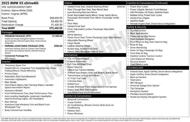Certified 2025 BMW X5 xDrive40i w/ Premium Package AWD/4WD image 39