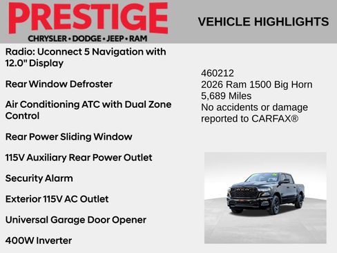 Used 2026 RAM 1500 Big Horn AWD/4WD image 4
