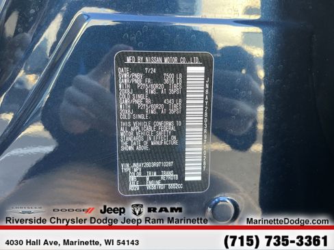 Used 2024 Nissan Armada SL w/ Cargo Package image 14