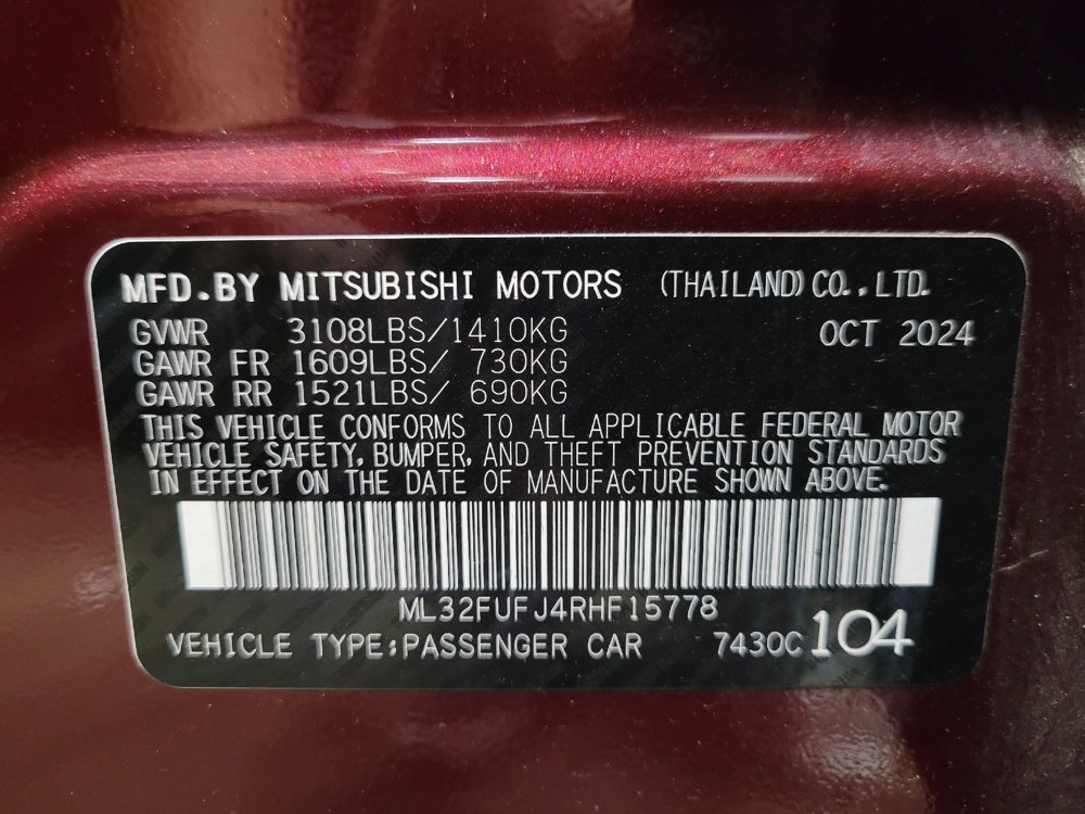Used 2024 Mitsubishi Mirage G4 ES FWD image 33