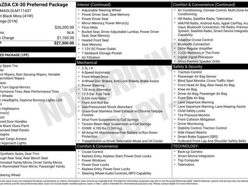 Used 2020 MAZDA CX-30 FWD w/ Preferred Package image 42