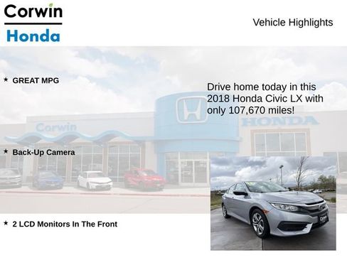 Used 2018 Honda Civic LX image 6