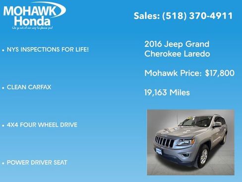 Used 2016 Jeep Grand Cherokee Laredo w/ Quick Order Package 23E AWD/4WD image 7