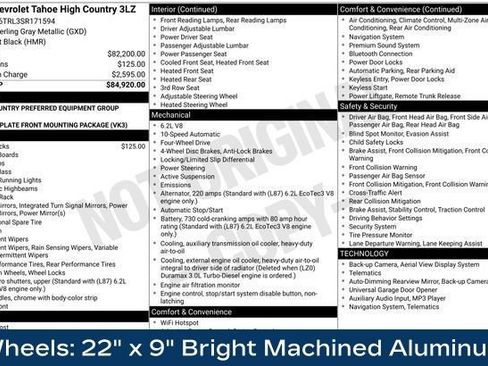 Used 2025 Chevrolet Tahoe High Country AWD/4WD image 13