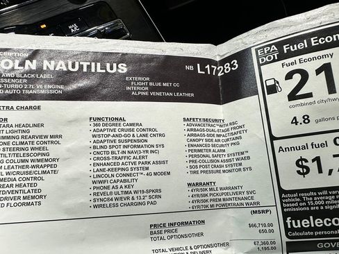 Used 2022 Lincoln Nautilus Black Label AWD/4WD image 47