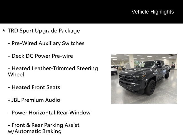 Certified 2024 Toyota Tacoma TRD Sport w/ TRD Sport Upgrade Package AWD/4WD image 7