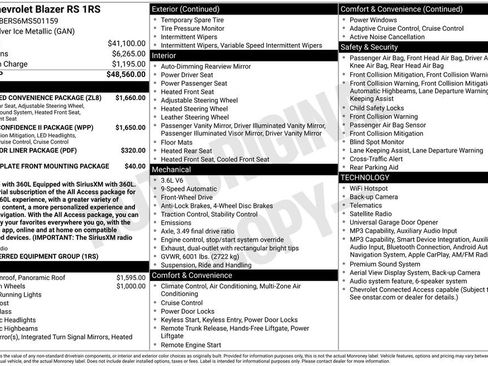 Used 2021 Chevrolet Blazer RS w/ Enhanced Convenience Package FWD image 6