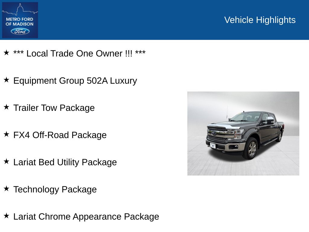 Used 2020 Ford F150 Lariat w/ Equipment Group 502A Luxury AWD/4WD image 2