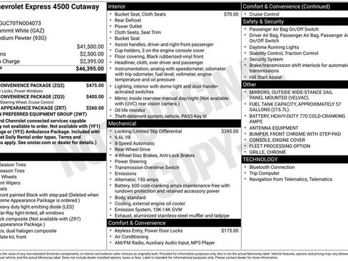New 2026 Chevrolet Express 4500 4500 Series w/ Power Convenience Package image 28
