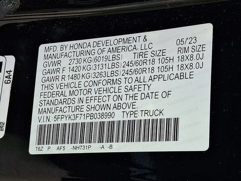 Certified 2023 Honda Ridgeline RTL-E image 25