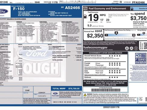 Used 2023 Ford F150 Lariat w/ Equipment Group 502A High AWD/4WD image 3