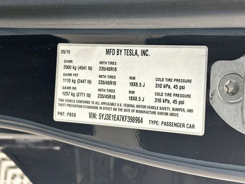Used 2019 Tesla Model 3 Standard Range Plus RWD image 12