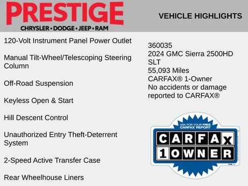 Used 2024 GMC Sierra 2500 SLT w/ X31 Off-Road Package image 10