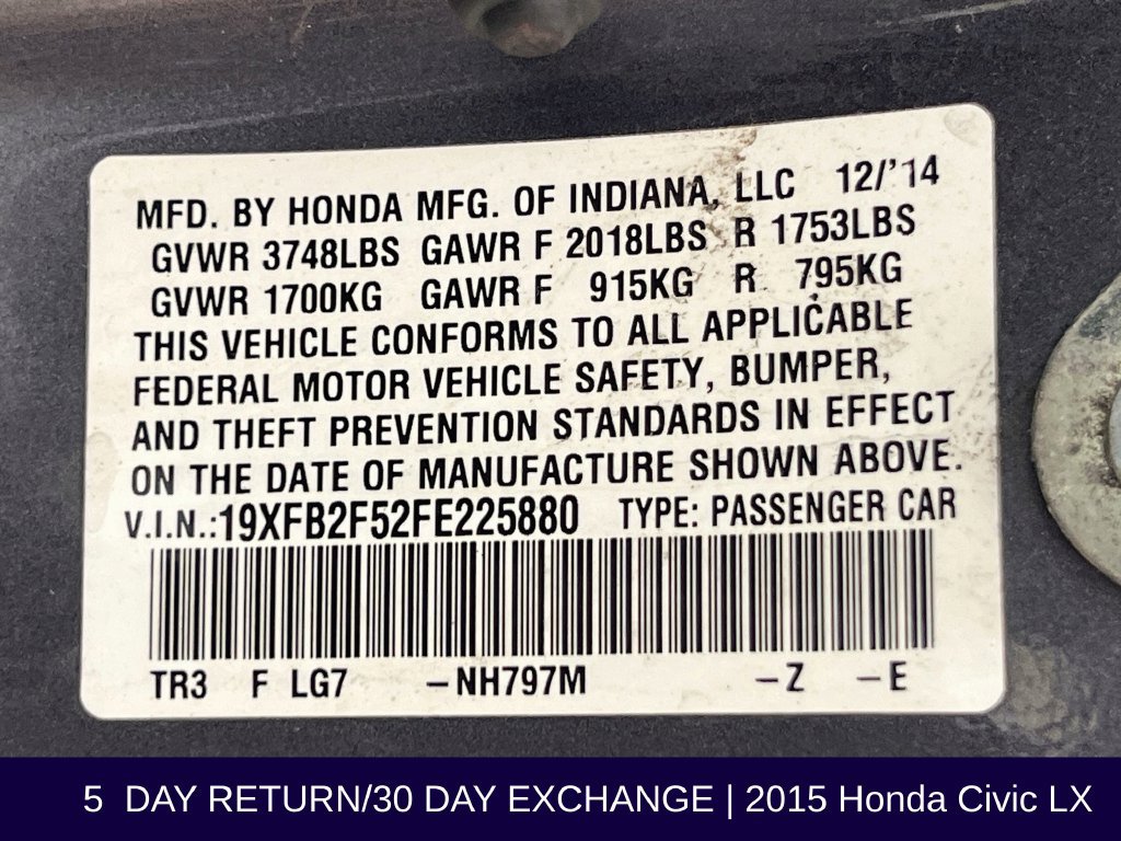 Used 2015 Honda Civic LX image 33