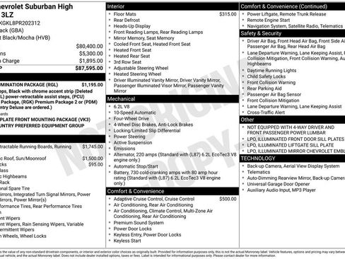 Used 2023 Chevrolet Suburban High Country w/ LPO, Illumination Package image 7