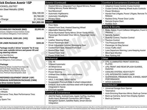 Certified 2020 Buick Enclave Avenir w/ Avenir Technology Package image 48