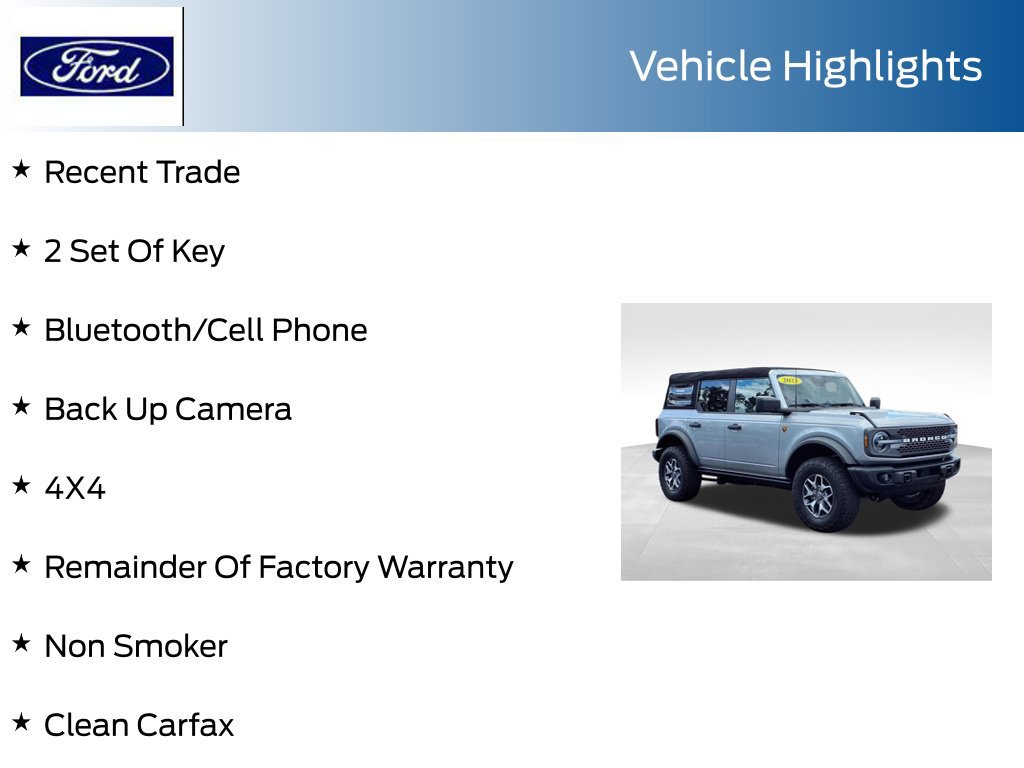 Certified 2023 Ford Bronco Badlands AWD/4WD image 7