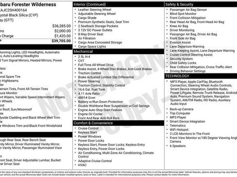 Used 2025 Subaru Forester Wilderness AWD/4WD image 36