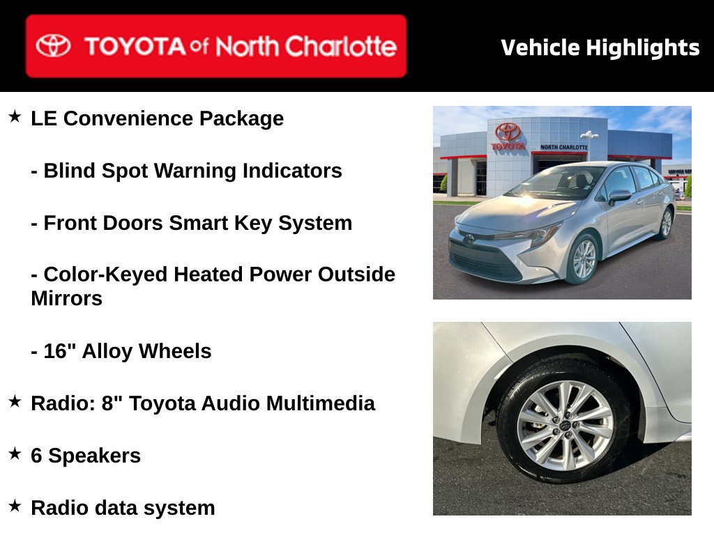 Used 2024 Toyota Corolla LE w/ LE Convenience Package FWD image 4